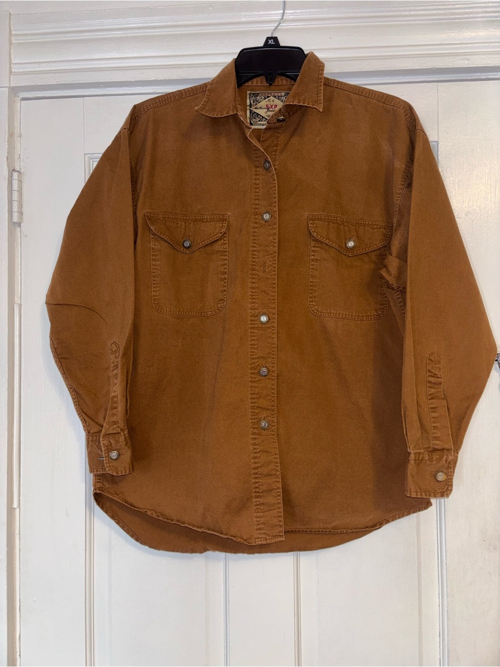 Express Men's Brown Casual Button-Down Shirt